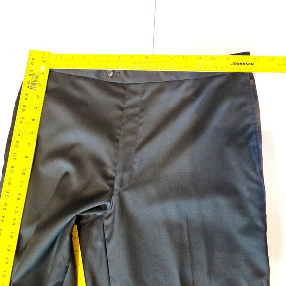 Lauren Ralph Lauren Black Wool Tuxedo Suit 40L Jacket 34x34 pant satin lapel - Picture 14 of 16